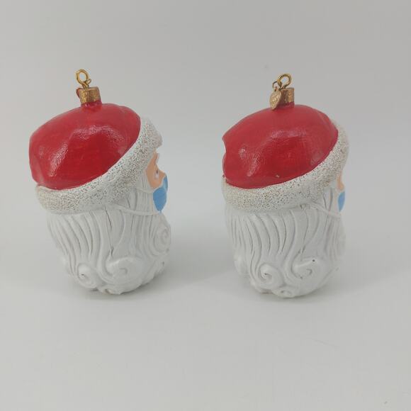 Santa Claus Quarantine Christmas Tree Ornaments Set of 2 Mask Hanging Decor - Picture 4 of 11